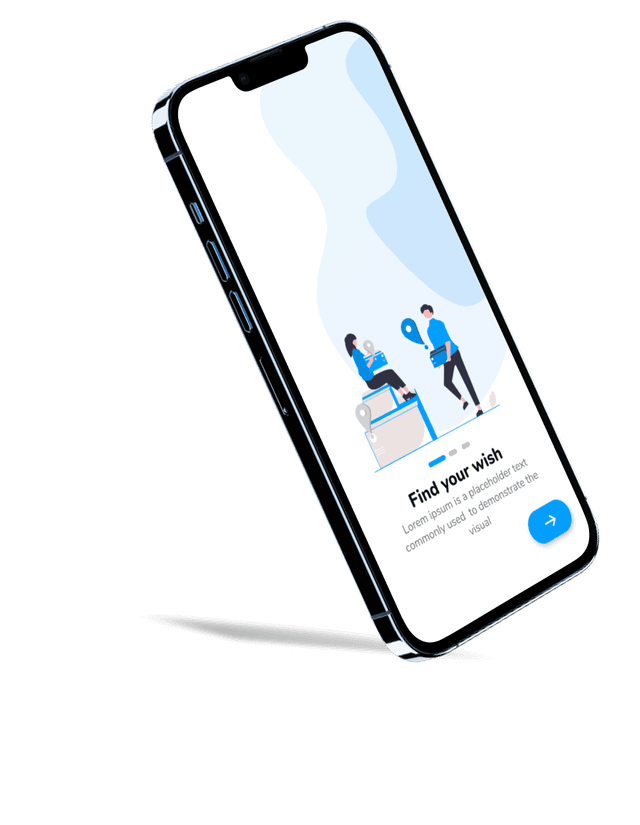 Design mockup on smartphone